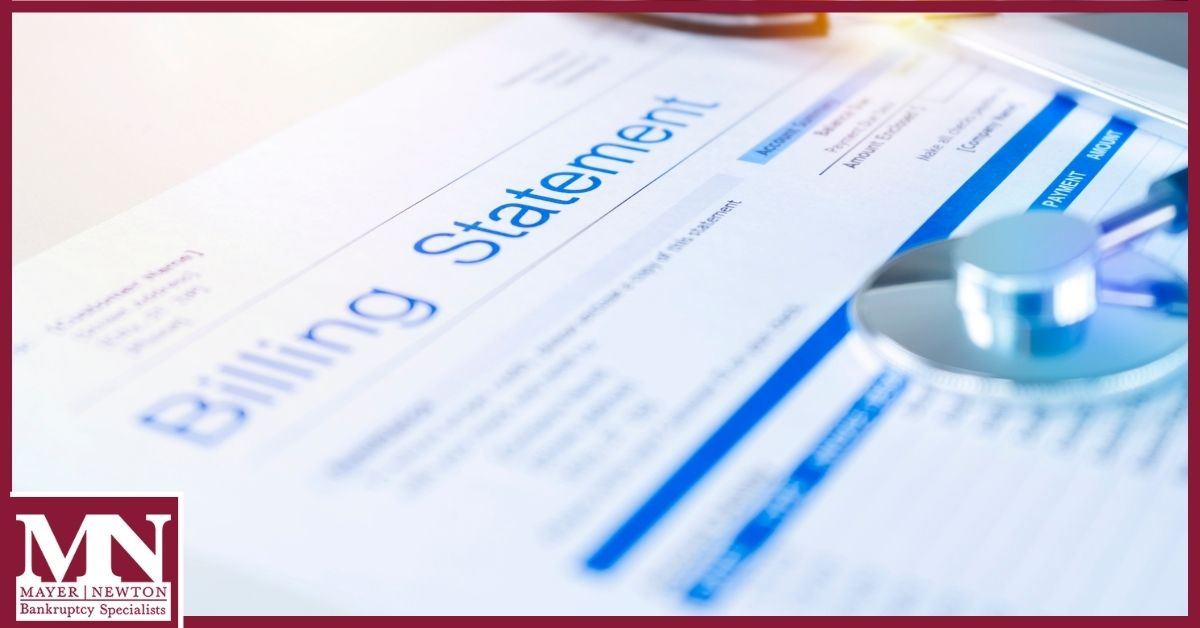 Close up statement of medical bill